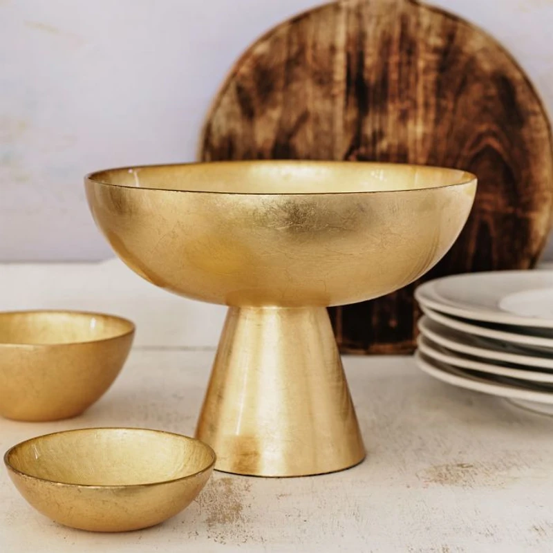 Moon Glass Small Pedestal Bowl