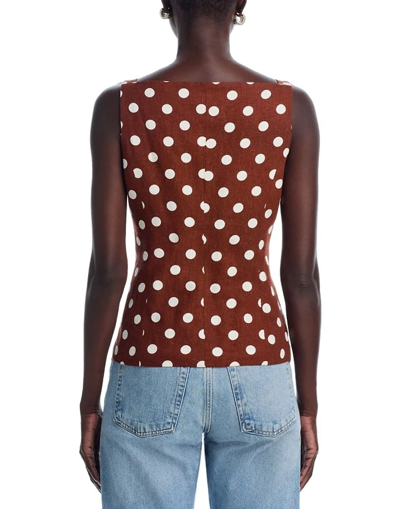Joan Button Front Top