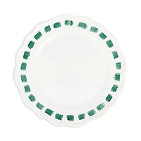 Vietri Lisbon Green Stitch Dinner Plate