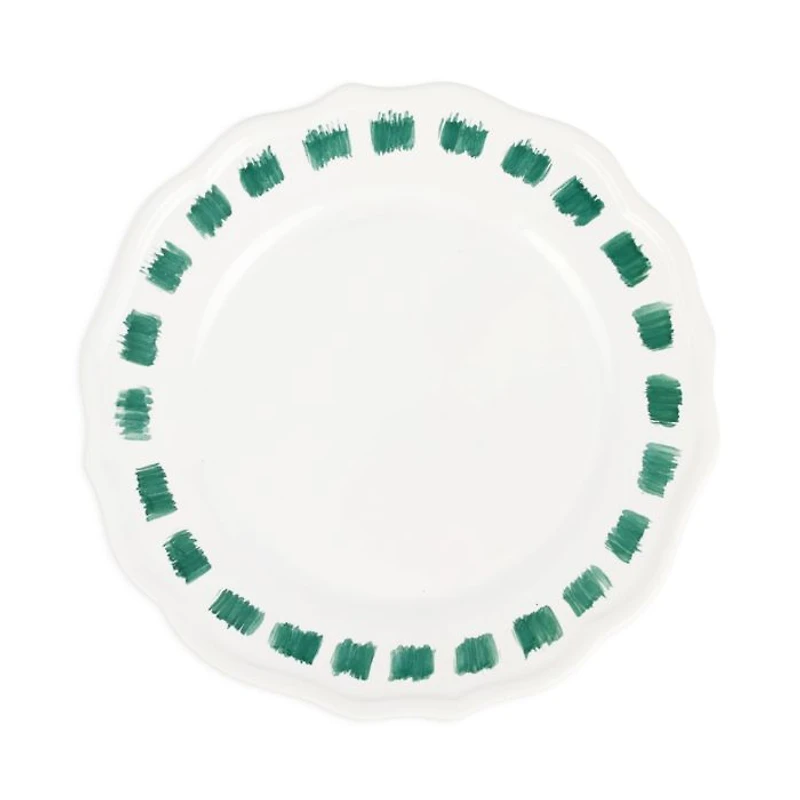 Lisbon Green Stitch Salad Plate