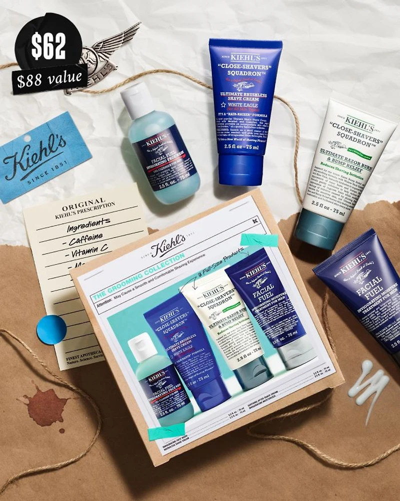 Kiehl's Since 1851 Grooming Regimen Men's Skincare Set ($88 value)