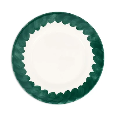 Lisbon Green Brushstroke Dinner Plate