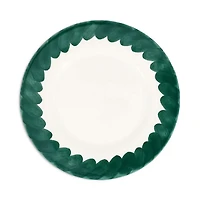 Lisbon Green Brushstroke Dinner Plate