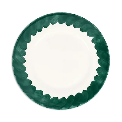Vietri Lisbon Green Brushstroke Dinner Plate
