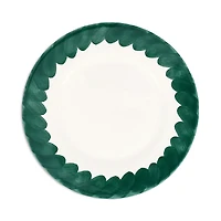Vietri Lisbon Green Brushstroke Dinner Plate