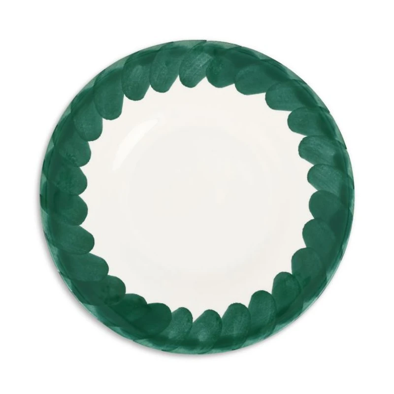 Lisbon Green Brushstroke Salad Plate