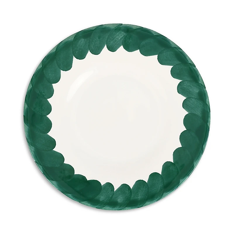 Vietri Lisbon Green Brushstroke Salad Plate