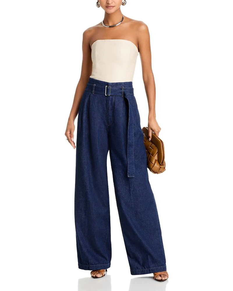 The Paper Bag High Rise Trouser Jeans Rinse