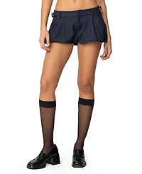 Edikted Buckled Pinstripe Bubble Mini Skort