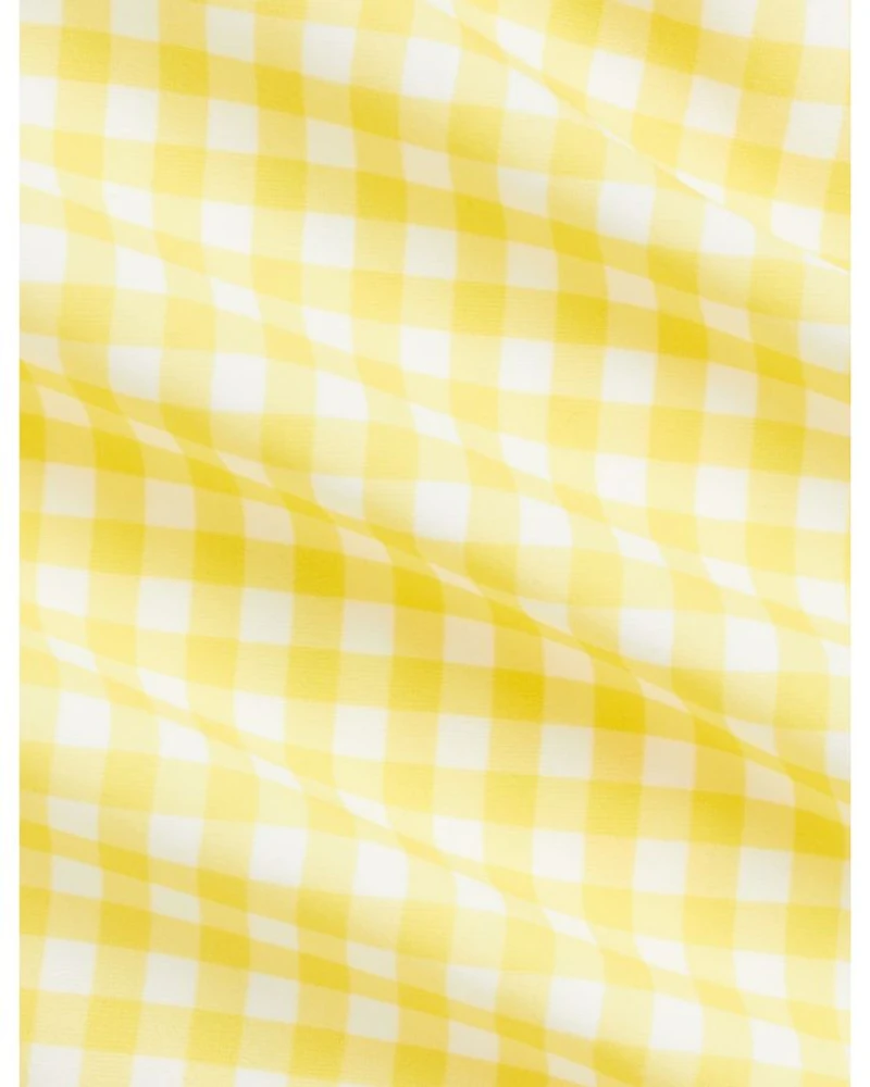 Girls' Gingham Ruffled One Piece Rash Guard - Baby