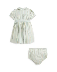 Girls' Floral Striped Dobby Dress & Bloomer - Baby