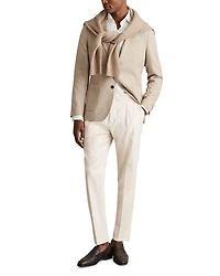 Stack Single Breasted Two Button Notch Textured Blazer