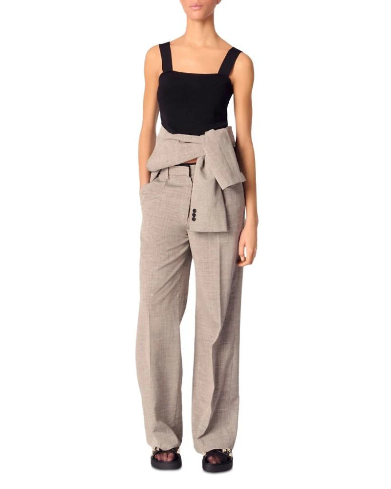 Straight Leg Suit Pants