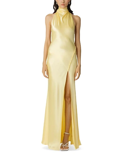 Penelope Satin Halter Neck Gown
