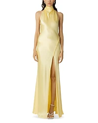 Penelope Satin Halter Neck Gown