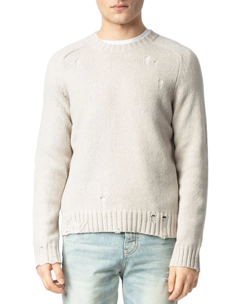 Jordan Merino Wool Destructed Sweater