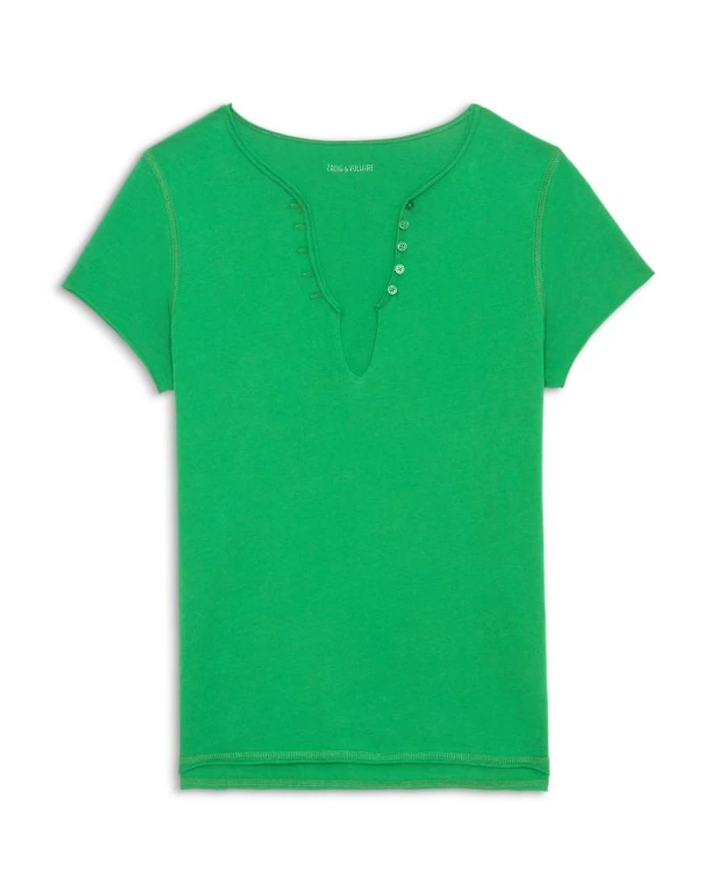 Diamanté Henley Tee