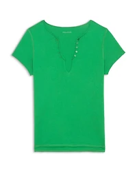 Diamanté Henley Tee