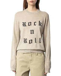 Zadig & Voltaire Ivy Rock N Roll Graphic Cashmere Sweater