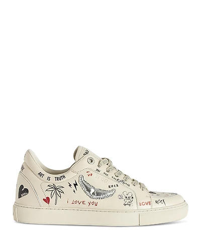 Zadig & Voltaire Women's Fly On Love Tag Sneakers
