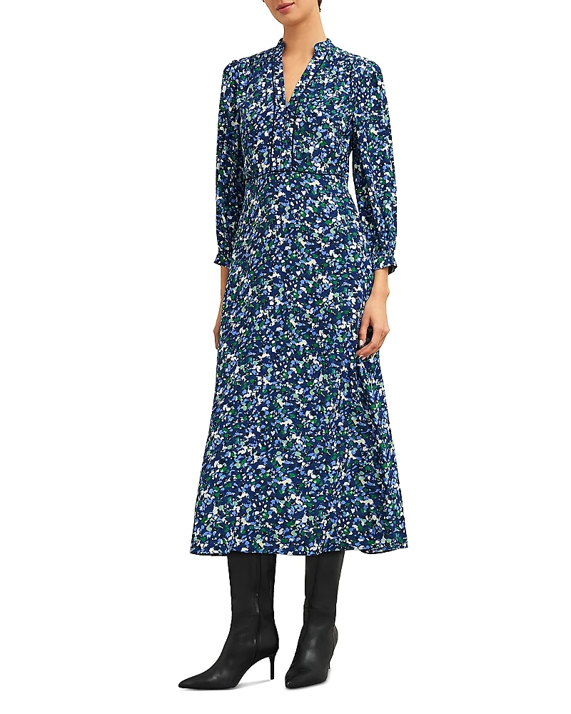 Hobbs London Iris Printed Midi Dress