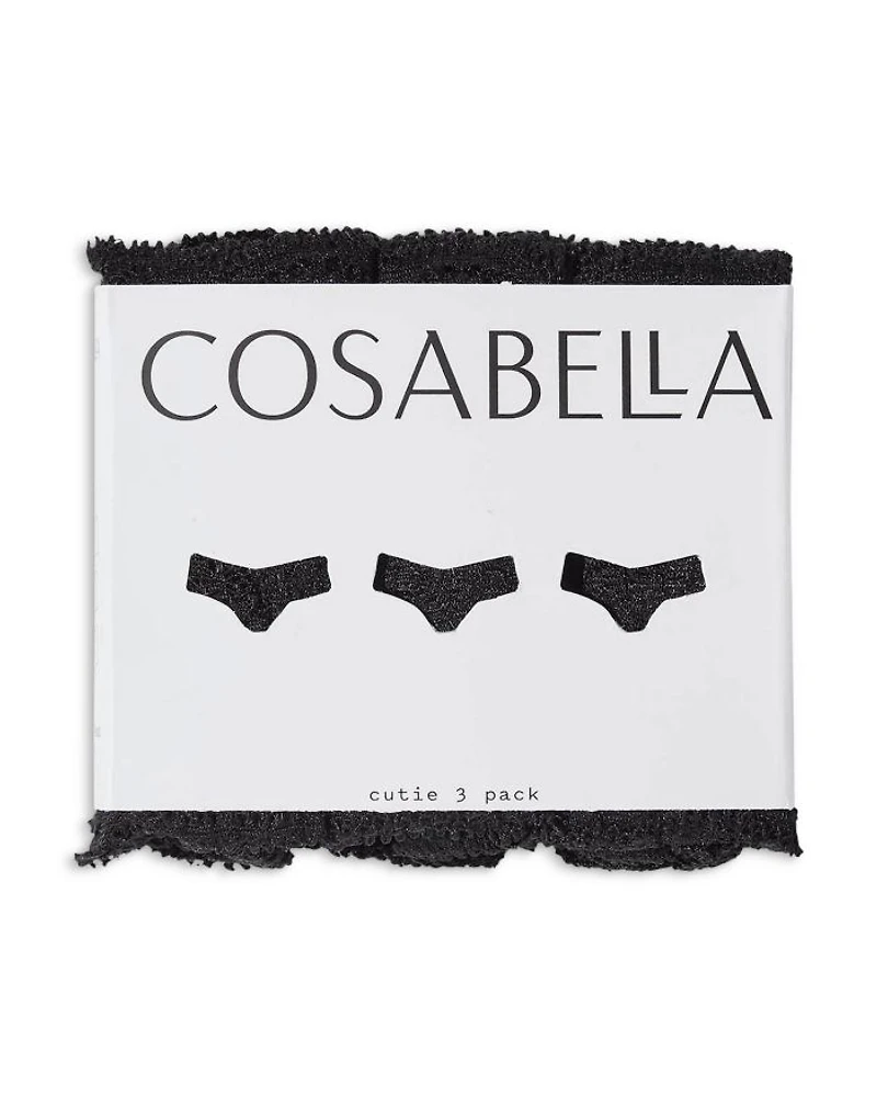 Never Say Never Cutie Low-Rise Thongs, Set of 3