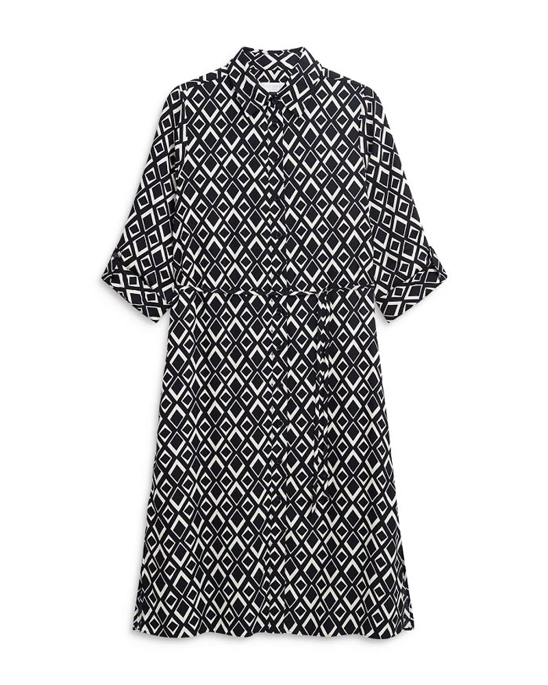 Cali Printed Button Front Dress
