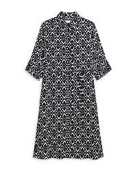Cali Printed Button Front Dress