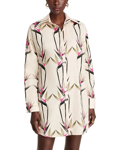 Birds of Paradise Shirt Dress