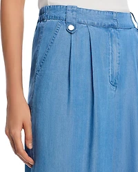 Chambray Wide Leg Pants