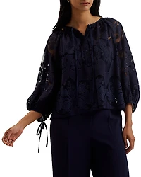 Ted Baker Lace Puffed Sleeve Blouse