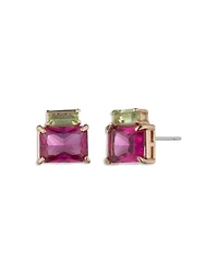 Stone Stud Earrings, 0.4"L
