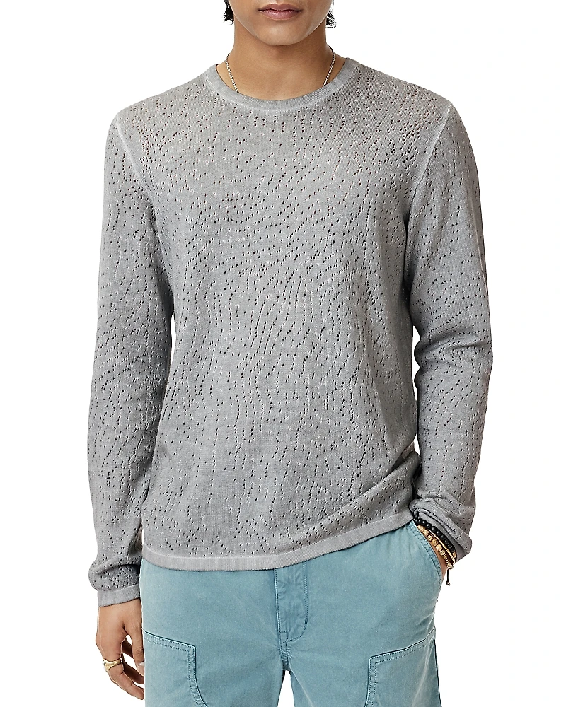 John Varvatos Camden Mesh Stitch Crew Sweater