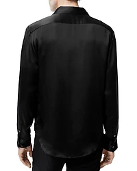 Silk Pleated Front Shirt