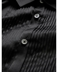 Silk Pleated Front Shirt