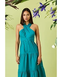 Halter Tiered Maxi Dress