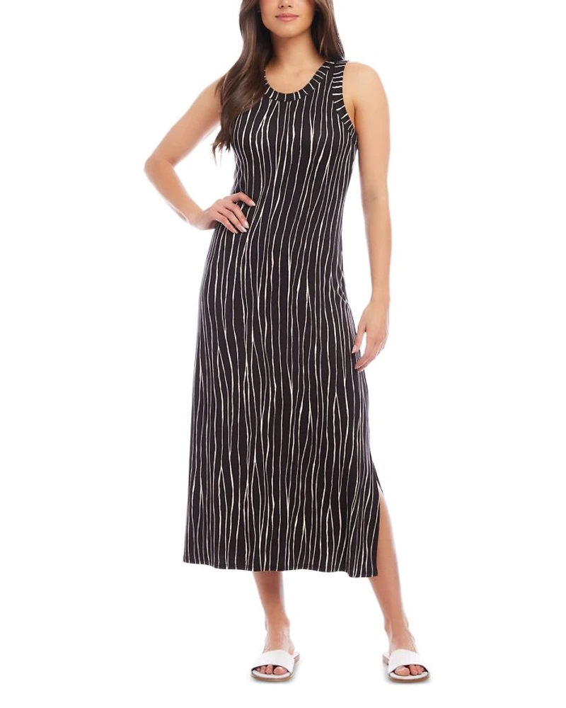 Printed Sleeveless Midi Dress