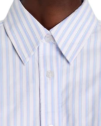 Drawstring Hem Poplin Shirt