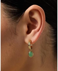 Dobby Gemstone Hoop Earrings