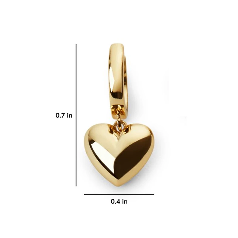 Jessica Puffed Heart Hoops