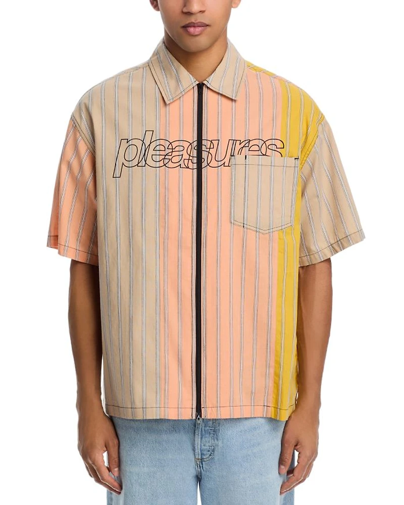 Garner Regular Fit Zip Front Short Sleeve Shirt
