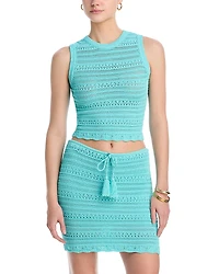 Pq Swim Cropped Crocheted Cover-Up Top - Exclusive