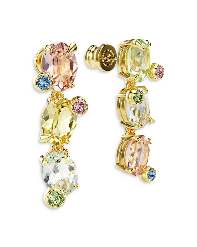 Gema Multicolor Crystal Asymmetrical Drop Earrings