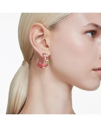 Dulcis Multicolor Crystal Medium Hoop Earrings