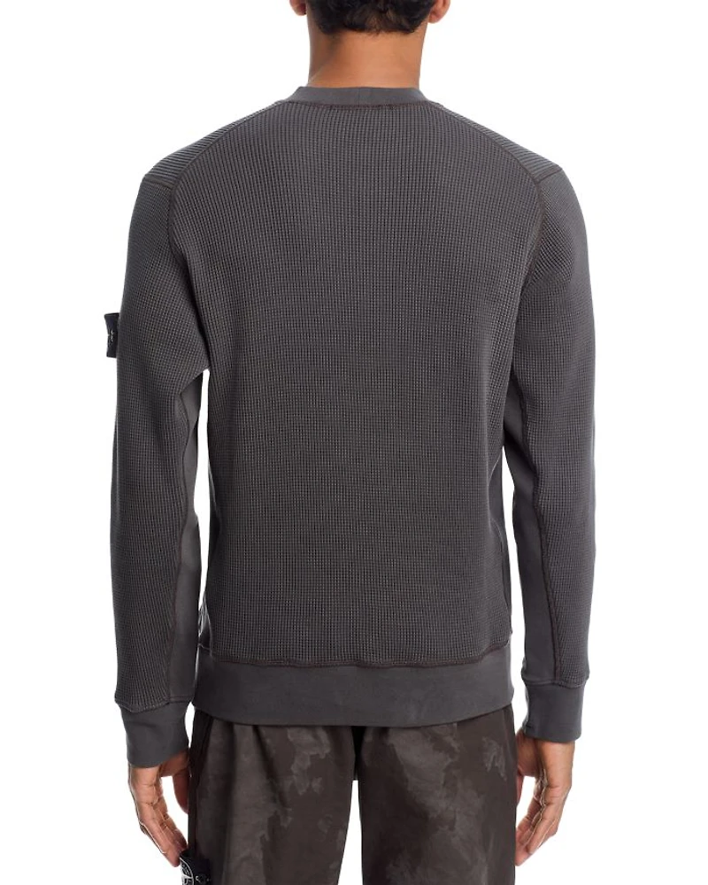 Regular Fit Waffle Knit Sweatshirt