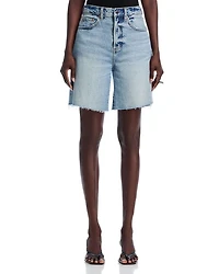 Kaylee High Rise Pinched Loose Denim Shorts