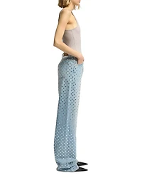 Straight Trouser High Rise Jeans Bleach