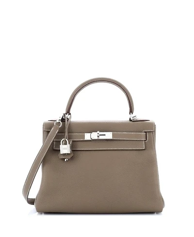 Kelly Handbag Togo with Palladium Hardware