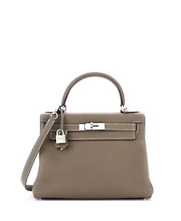 Kelly 28 Handbag Grey Togo with Palladium Hardware