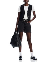 501 Mid Thigh Denim Shorts Lunar Black
